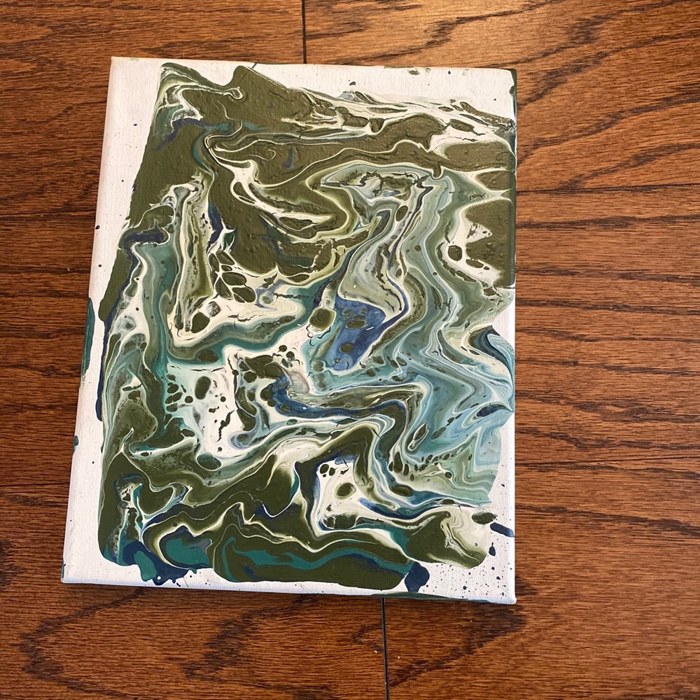 ⚡️8 x 10 abstract tempera paint painting⚡️
